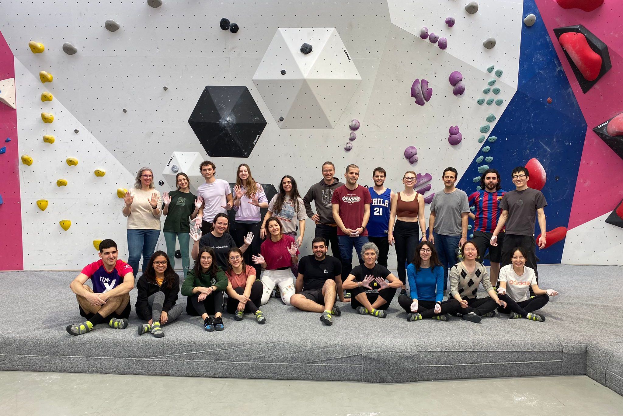 Group photograph of N&N during the climbing activity of Spring 2024